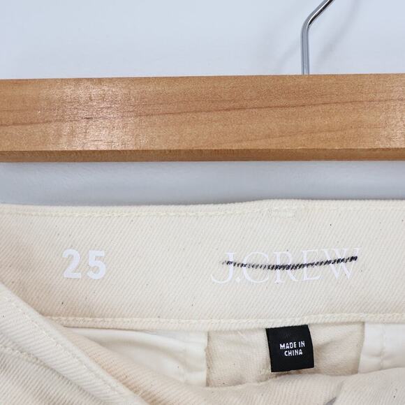 J.Crew 96' High Rise Flare Jean Ecru Wash Size 25 NWT - Picture 6 of 12